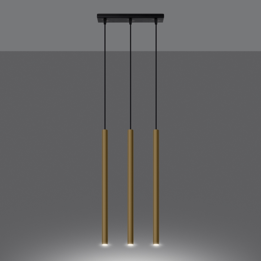 Csillár zsinóron PASTELO 3xG9/8W/230V arany