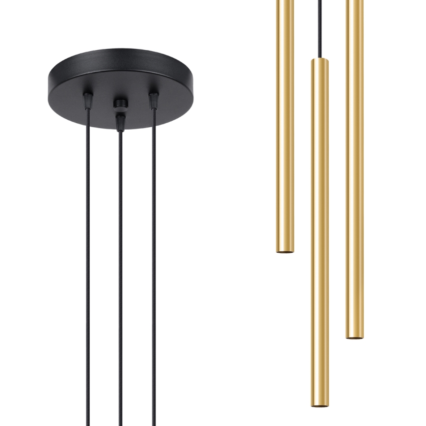 Csillár zsinóron PASTELO 3xG9/8W/230V arany