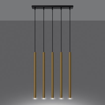 Csillár zsinóron PASTELO 5xG9/8W/230V arany