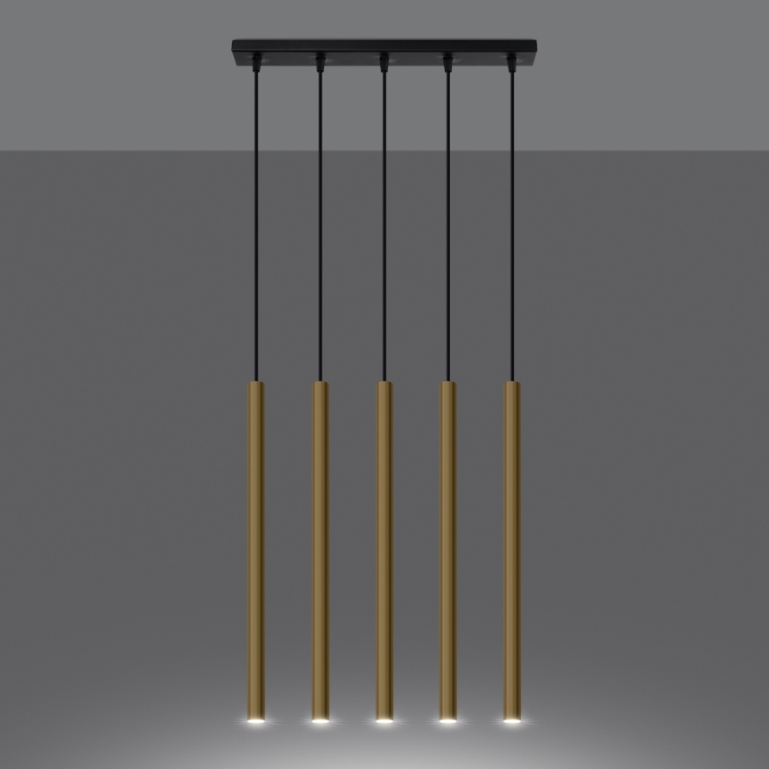 Csillár zsinóron PASTELO 5xG9/8W/230V arany