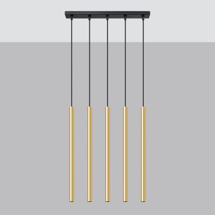 Csillár zsinóron PASTELO 5xG9/8W/230V arany