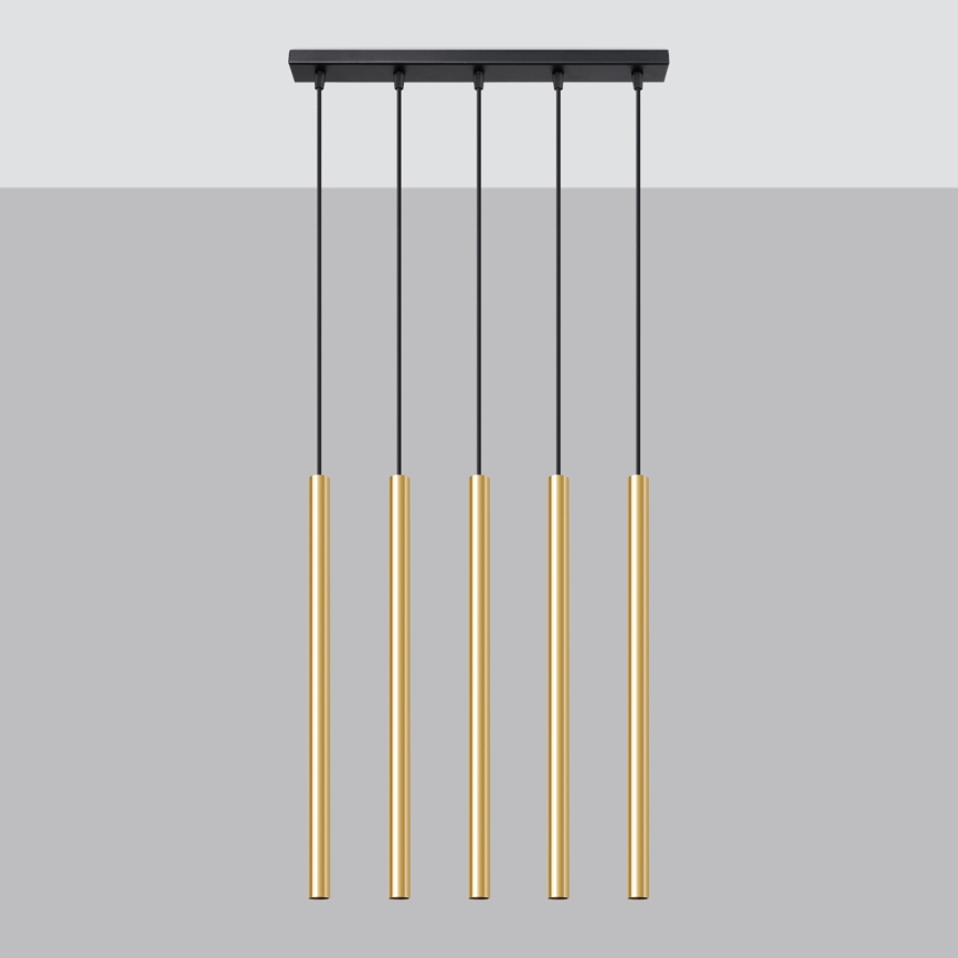 Csillár zsinóron PASTELO 5xG9/8W/230V arany