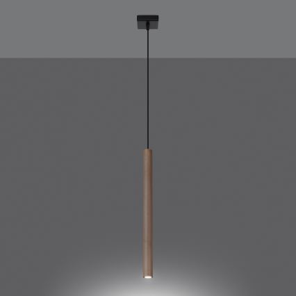 Csillár zsinóron PASTELO 1xG9/8W/230V bükkfa