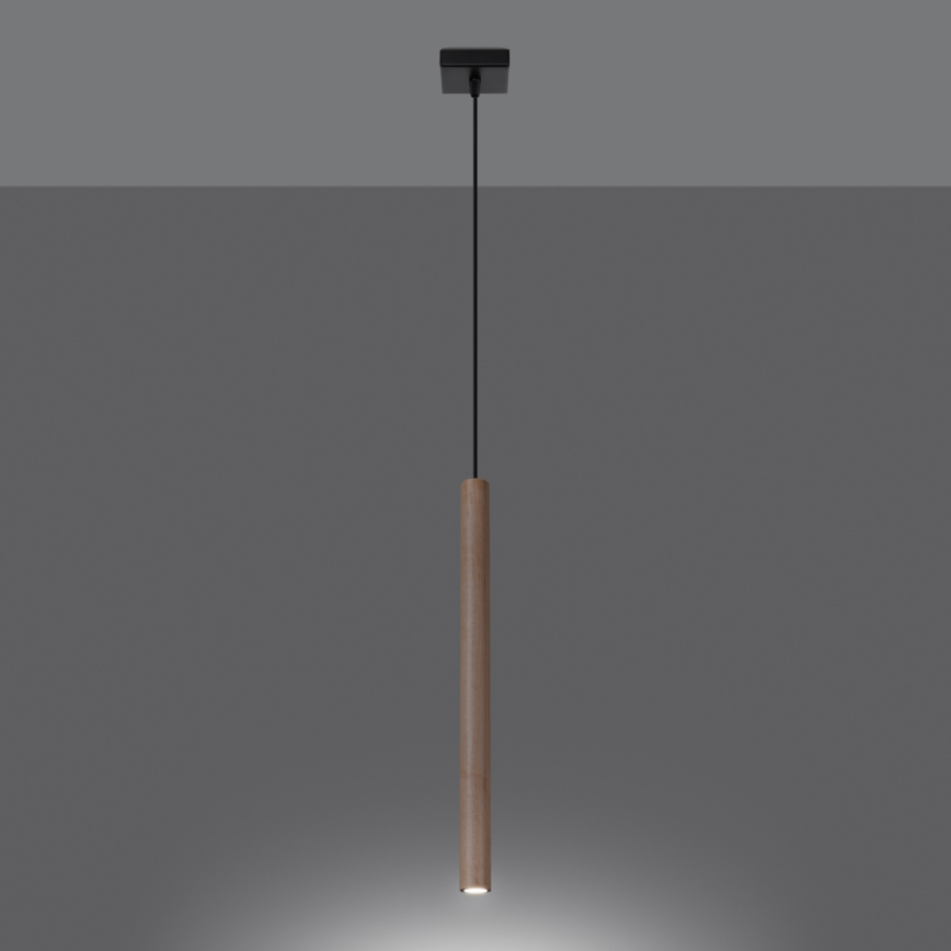 Csillár zsinóron PASTELO 1xG9/8W/230V bükkfa