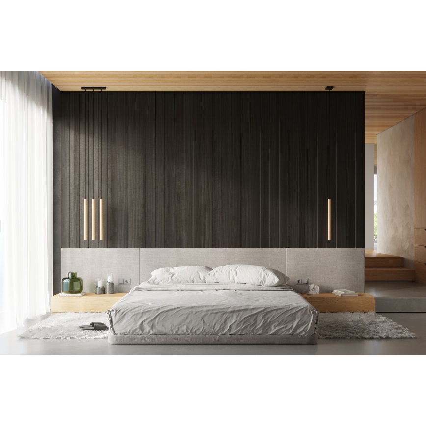 Csillár zsinóron PASTELO 1xG9/8W/230V bükkfa