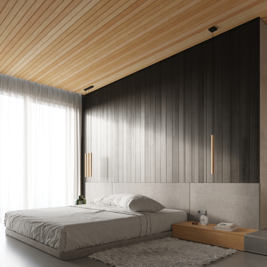 Csillár zsinóron PASTELO 1xG9/8W/230V bükkfa