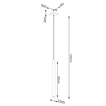 Csillár zsinóron PASTELO 1xG9/8W/230V beton