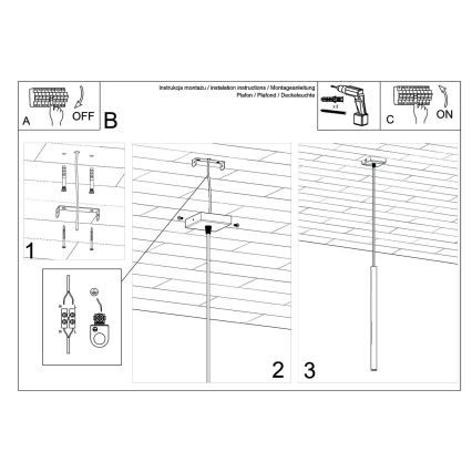 Csillár zsinóron PASTELO 1xG9/8W/230V beton