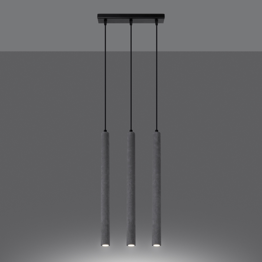 Csillár zsinóron PASTELO 3xG9/8W/230V beton