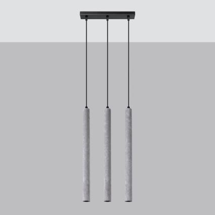 Csillár zsinóron PASTELO 3xG9/8W/230V beton