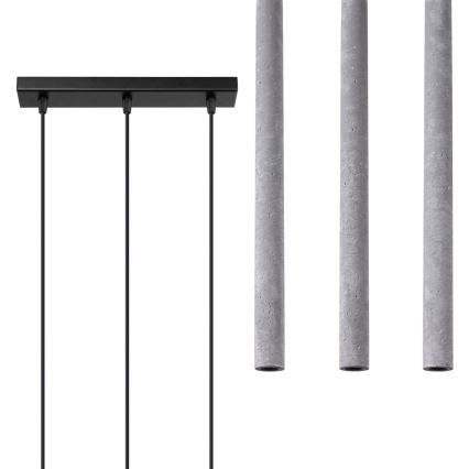 Csillár zsinóron PASTELO 3xG9/8W/230V beton