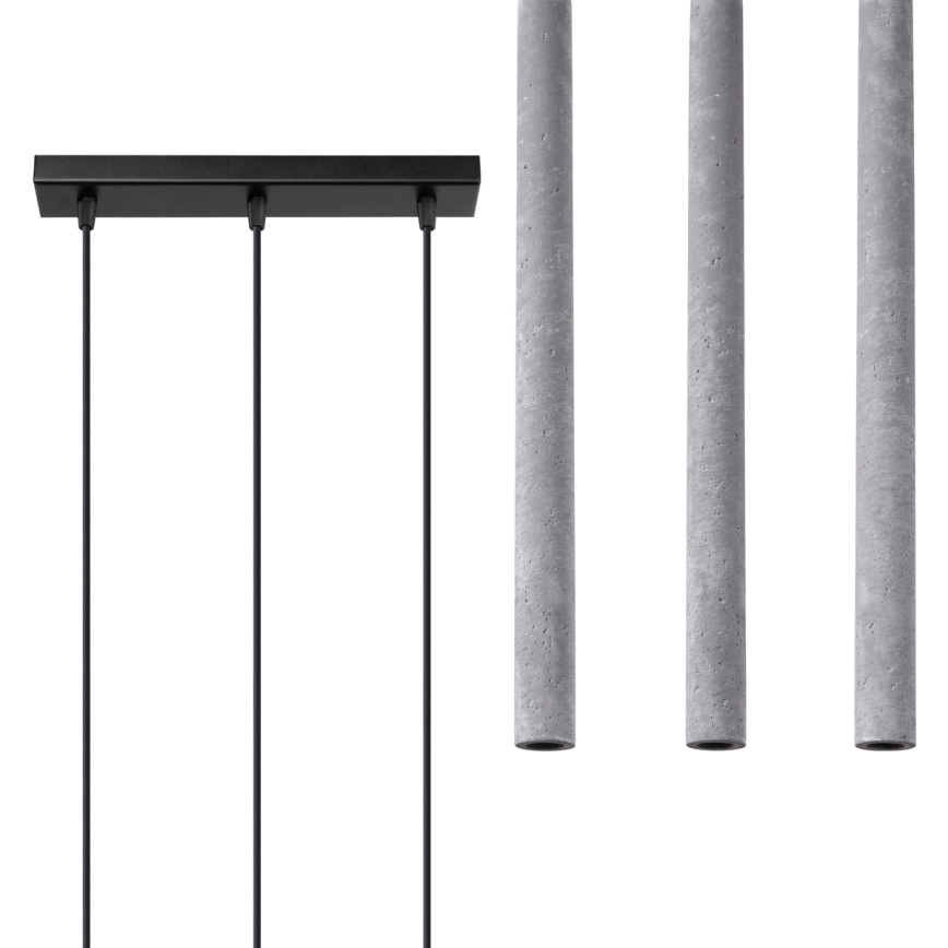 Csillár zsinóron PASTELO 3xG9/8W/230V beton