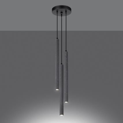 Csillár zsinóron PASTELO 3xG9/8W/230V beton