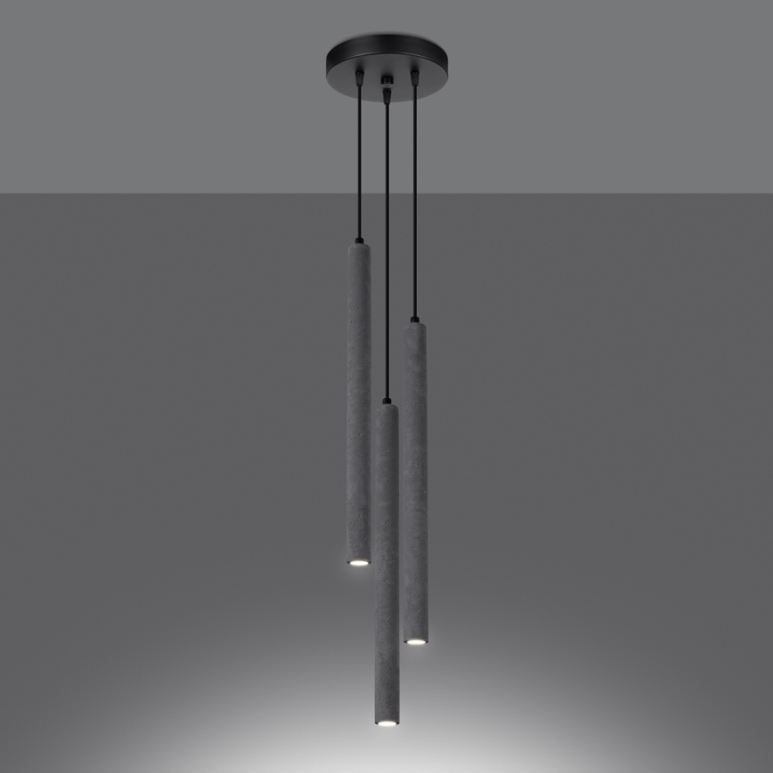 Csillár zsinóron PASTELO 3xG9/8W/230V beton