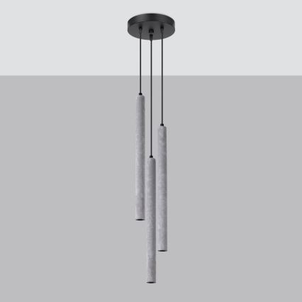Csillár zsinóron PASTELO 3xG9/8W/230V beton
