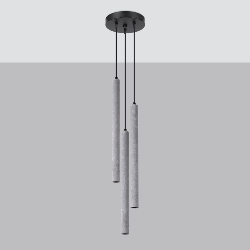 Csillár zsinóron PASTELO 3xG9/8W/230V beton