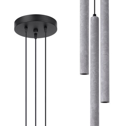 Csillár zsinóron PASTELO 3xG9/8W/230V beton