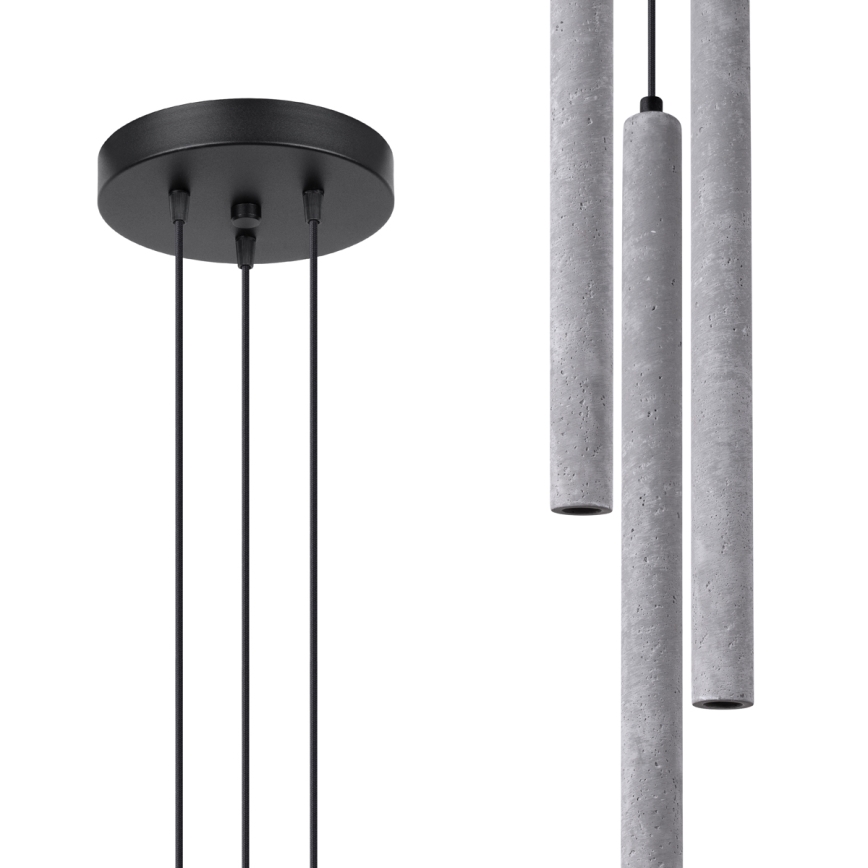 Csillár zsinóron PASTELO 3xG9/8W/230V beton