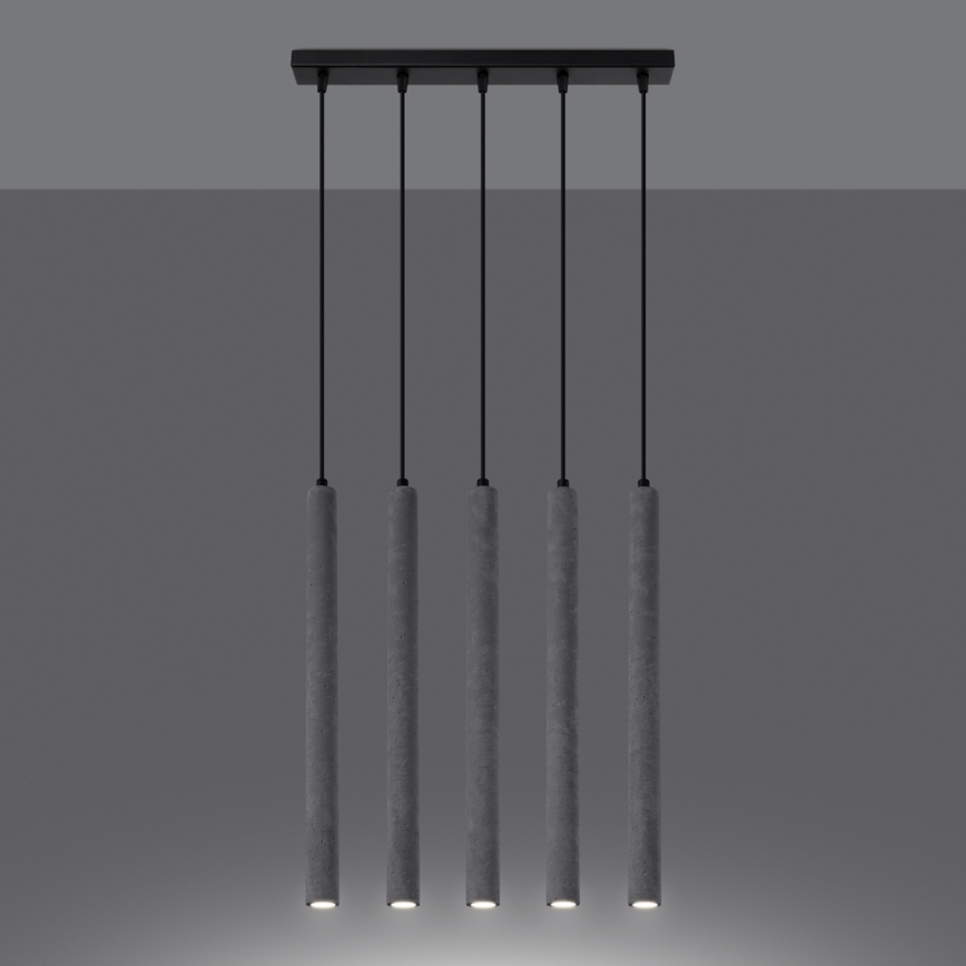 Csillár zsinóron PASTELO 5xG9/8W/230V beton