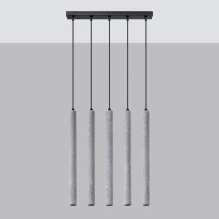 Csillár zsinóron PASTELO 5xG9/8W/230V beton