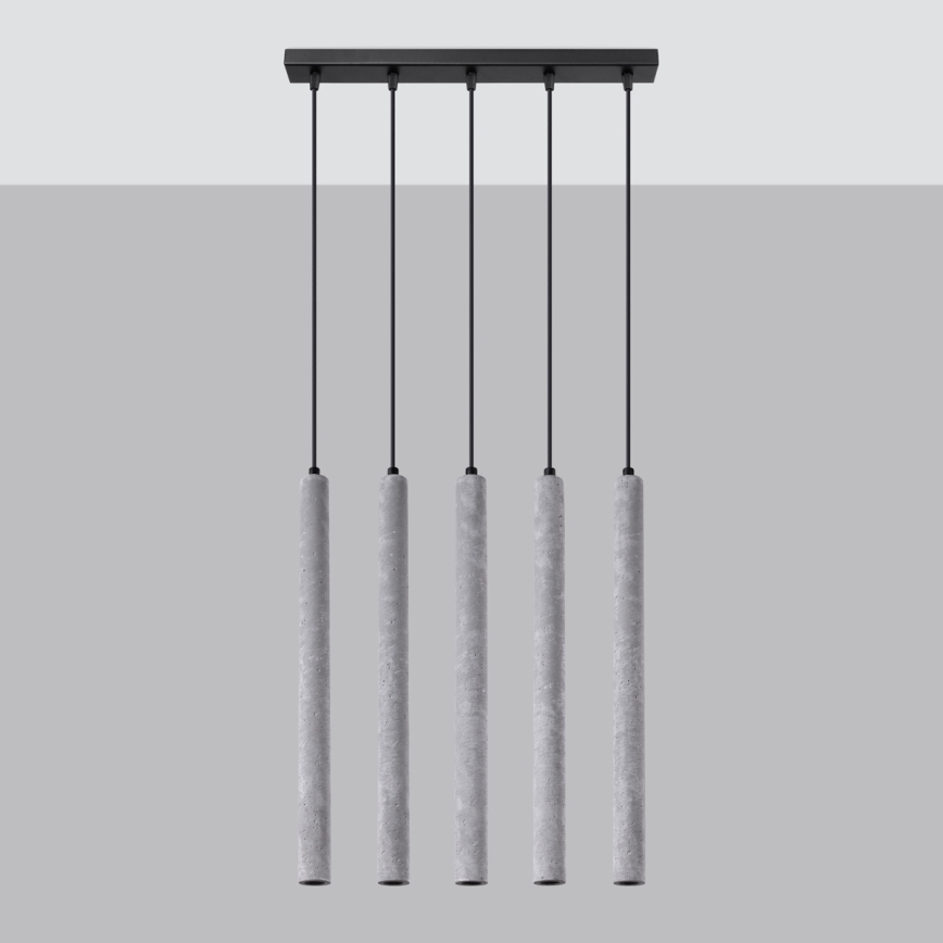 Csillár zsinóron PASTELO 5xG9/8W/230V beton