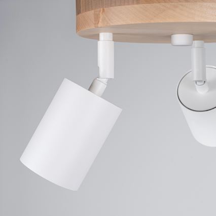 Spotlámpa VERDO 3xGU10/10W/230V fehér/bükkfa