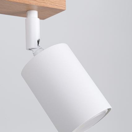 Spotlámpa VERDO 3xGU10/10W/230V fehér/bükkfa