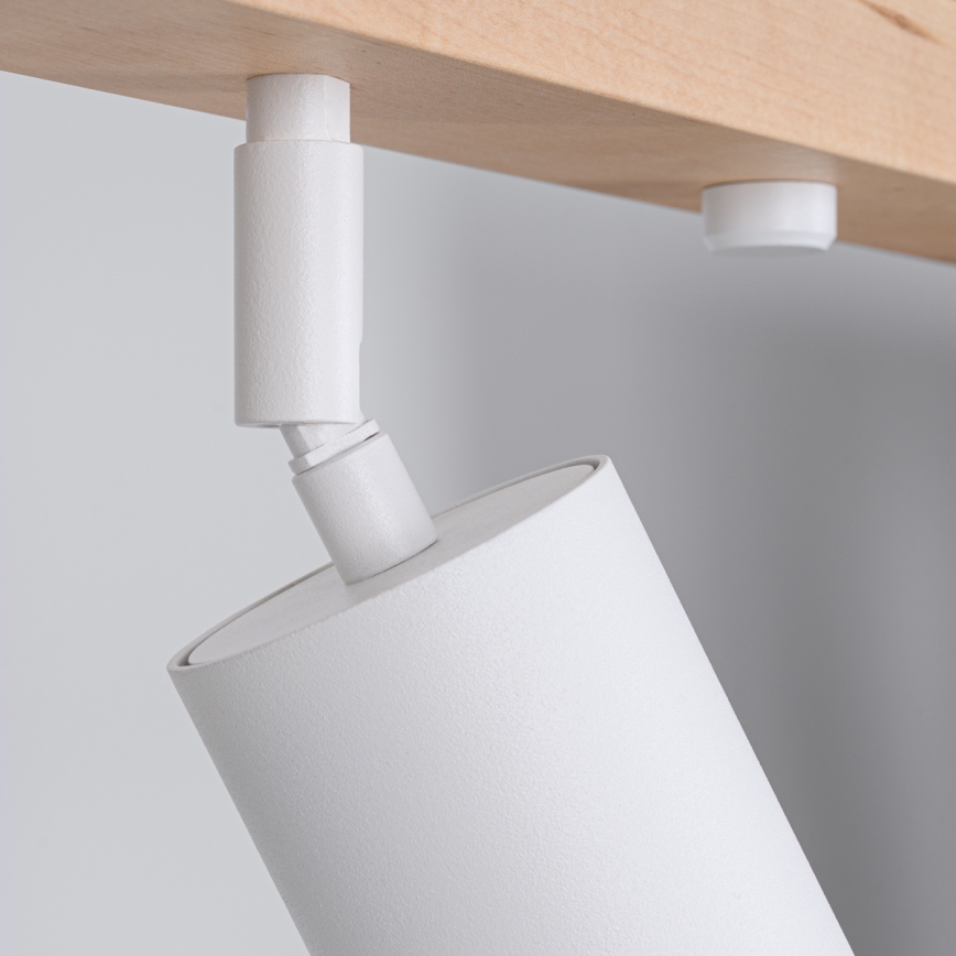 Spotlámpa VERDO 4xGU10/10W/230V fehér/bükkfa