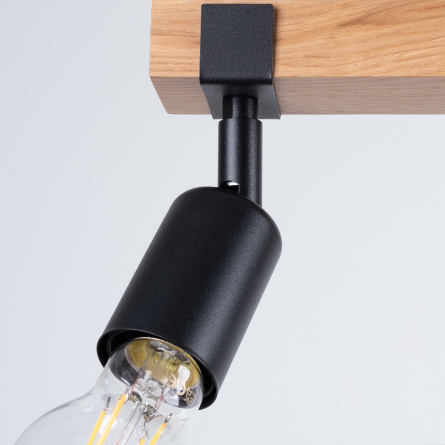 Spotlámpa ZUCA 3xE27/15W/230V fekete/tölgy