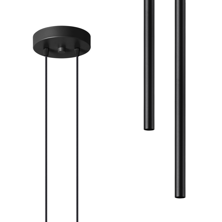 Csillár zsinóron PASTELO 2xG9/8W/230V fekete