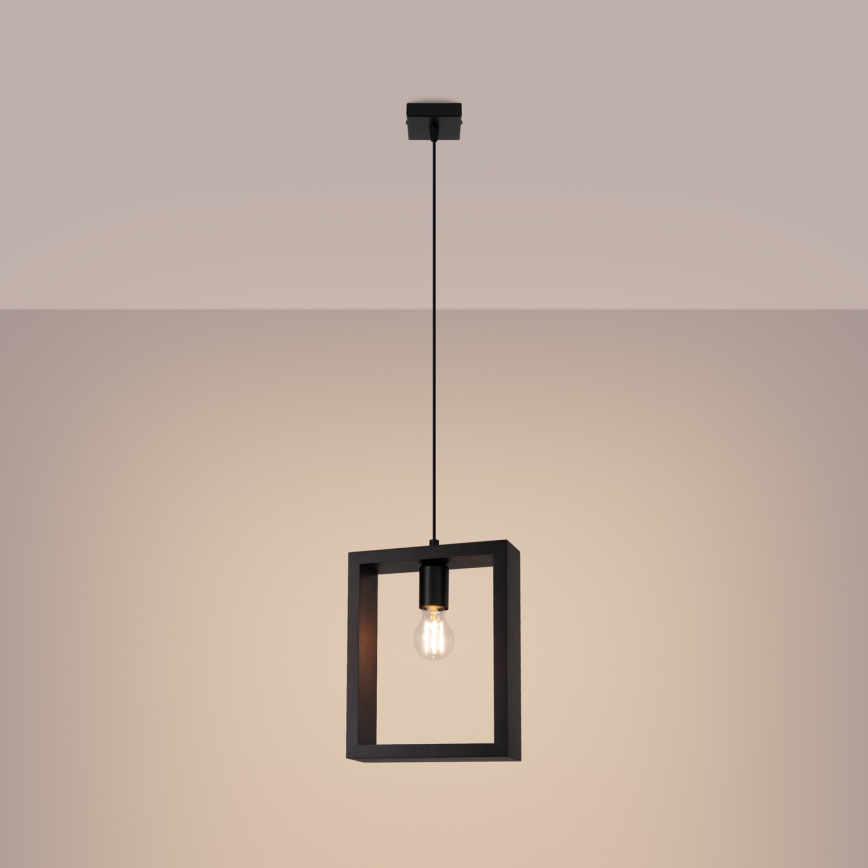 Csillár zsinóron ARIES 1xE27/15W/230V bükkfa/wenge
