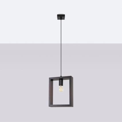 Csillár zsinóron ARIES 1xE27/15W/230V bükkfa/wenge