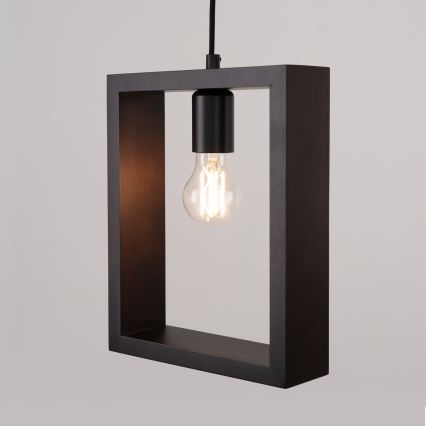Csillár zsinóron ARIES 1xE27/15W/230V bükkfa/wenge