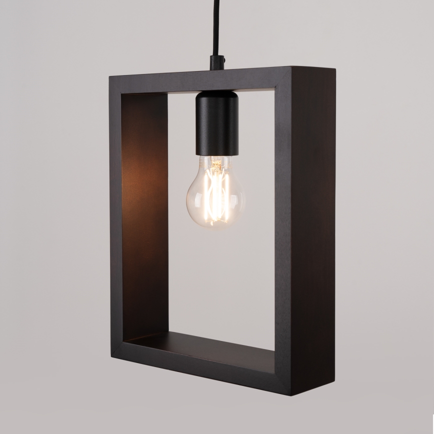Csillár zsinóron ARIES 1xE27/15W/230V bükkfa/wenge