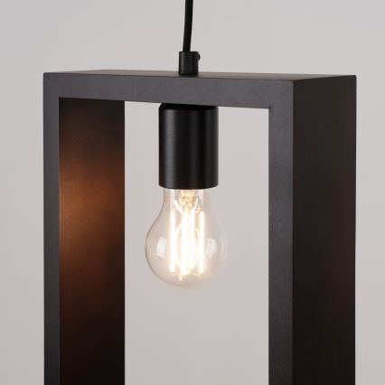Csillár zsinóron ARIES 1xE27/15W/230V bükkfa/wenge
