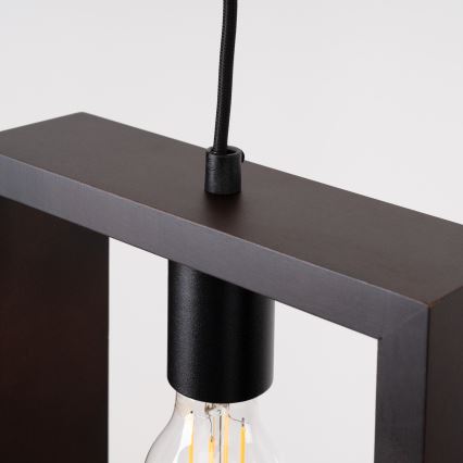 Csillár zsinóron ARIES 1xE27/15W/230V bükkfa/wenge