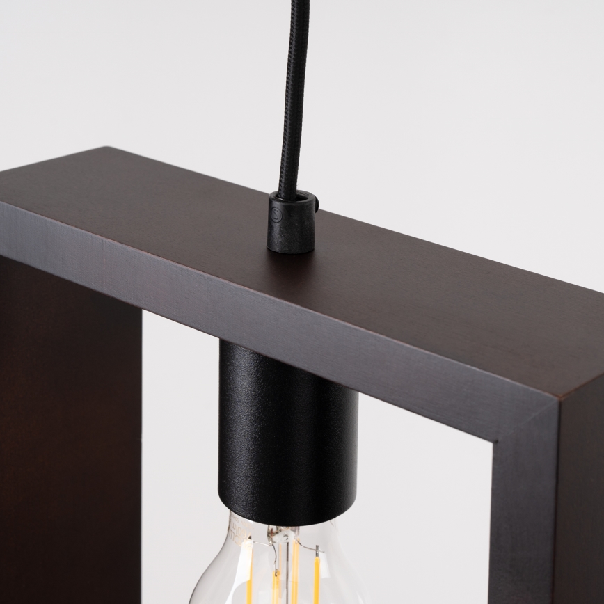 Csillár zsinóron ARIES 1xE27/15W/230V bükkfa/wenge