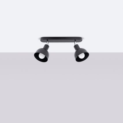 Spotlámpa ELBA 2xE27/15W/230V fekete