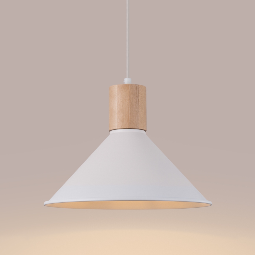 Csillár zsinóron JAGA 1xE27/15W/230V átm. 30 cm fehér