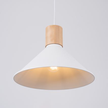 Csillár zsinóron JAGA 1xE27/15W/230V átm. 30 cm fehér