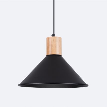 Csillár zsinóron JAGA 1xE27/15W/230V átm. 30 cm fekete