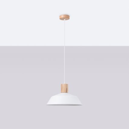 Csillár zsinóron FANO 1xE27/15W/230V átm. 34 cm fehér
