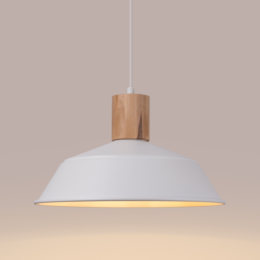 Csillár zsinóron FANO 1xE27/15W/230V átm. 34 cm fehér