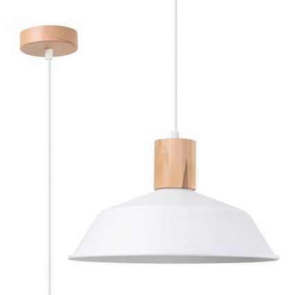 Csillár zsinóron FANO 1xE27/15W/230V átm. 34 cm fehér