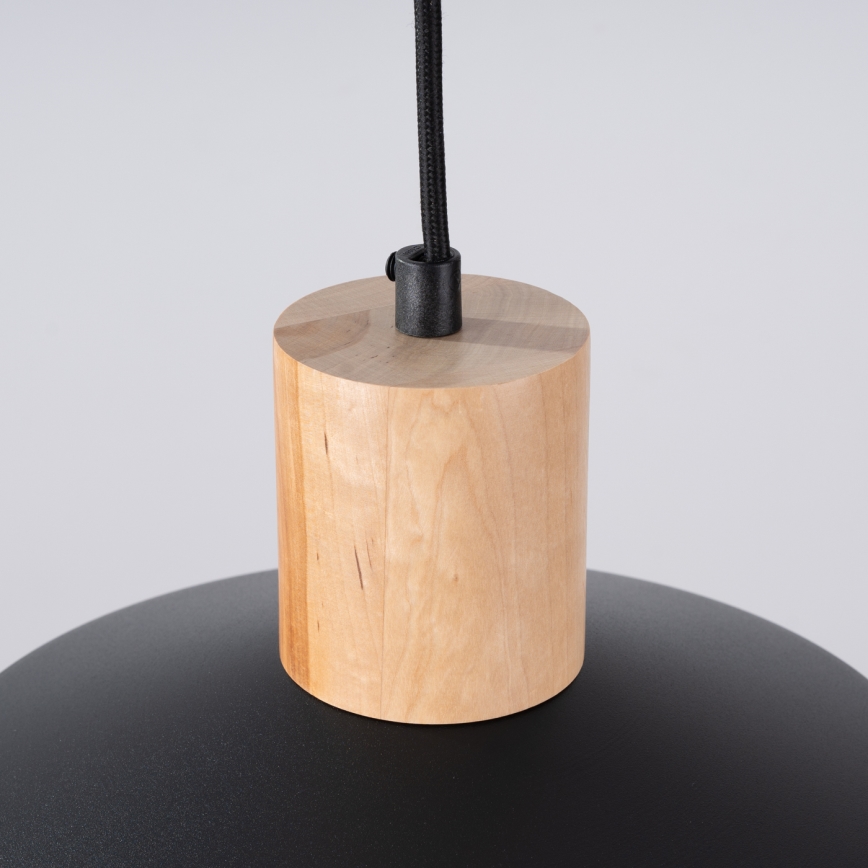 Csillár zsinóron FANO 1xE27/15W/230V átm. 34 cm fekete