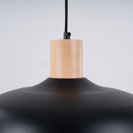 Csillár zsinóron INDY 1xE27/15W/230V átm. 38 cm fekete