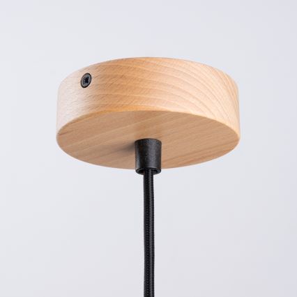 Csillár zsinóron INDY 1xE27/15W/230V átm. 38 cm fekete