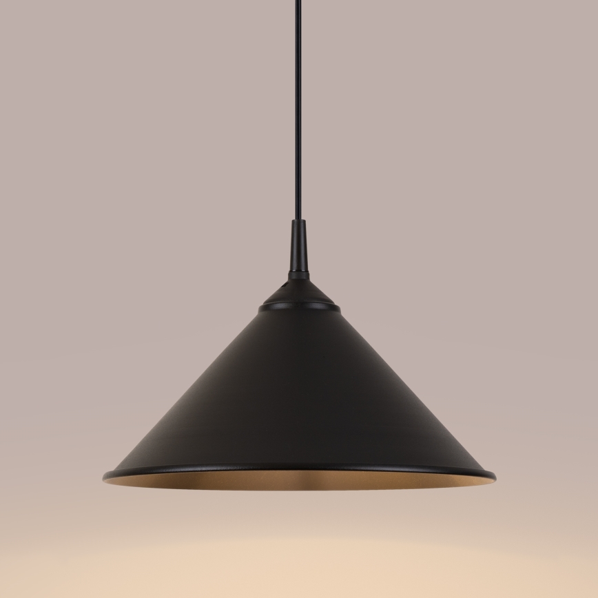 Csillár zsinóron ZUMA 1xE27/15W/230V átm. 30 cm fekete