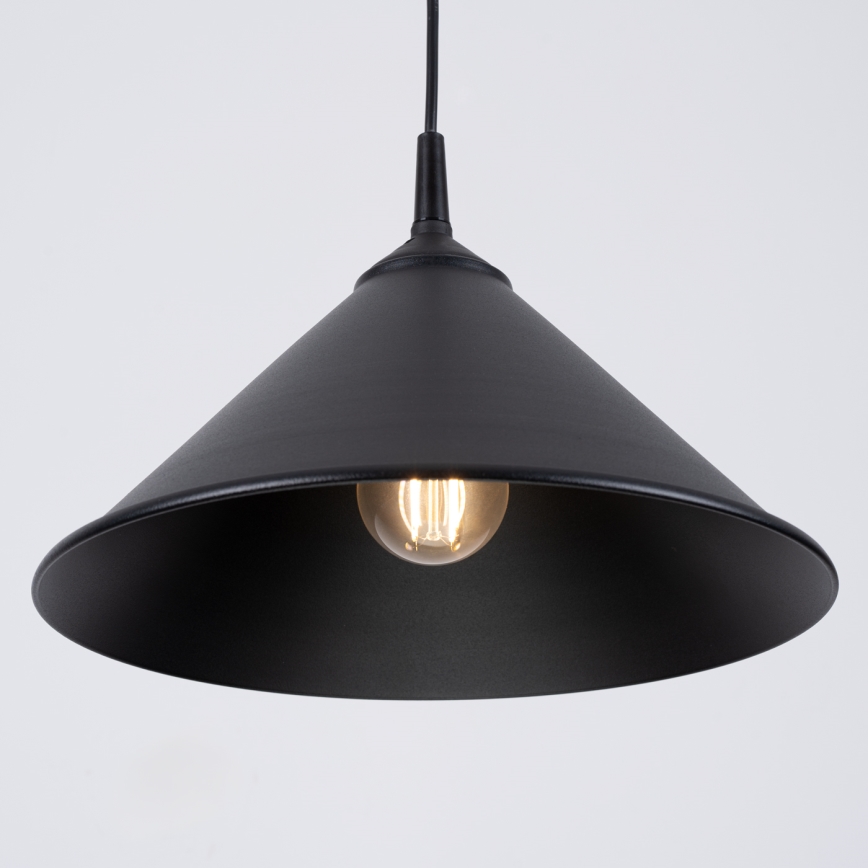 Csillár zsinóron ZUMA 1xE27/15W/230V átm. 30 cm fekete