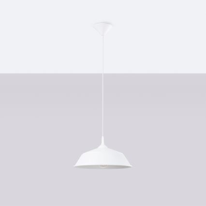 Csillár zsinóron FRIKA 1xE27/15W/230V átm. 34 cm fehér